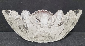 Beautiful Cut Crystal Large Oblong Centerpiece Bowl