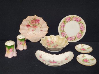 Antique & Vintage Hand Painted Porcelain Plates, Bowls, Salt Pepper - Prince Regent, Adderly, COR And More