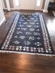 Beautiful Black Floral Rug