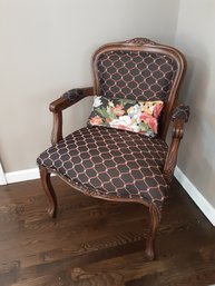 Custom Upolstured Black Accent Chair #1