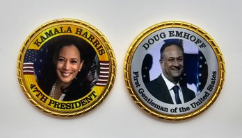 Kamala Harris Doug Emhoff 2 Sided Collectible Coin