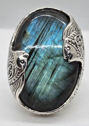 Bali, Labradorite Fish Ring In Sterling