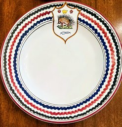 Palio 'Istrice' Siena Emblematic Porcupine Plate