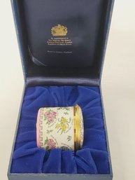 Boxed Halcyon Days London Enamel Floral Painted Music Box - Always By Irving Berlin