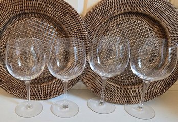 Set Of 4 BOXED Riedel Chardonnay Wine Glasses