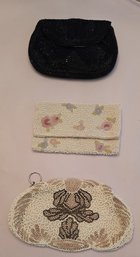 3 Vintage Beaded Lumiere Clutch Style Evening Bags