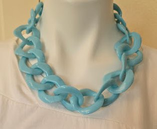 Fornash Vintage Mega Link Cuban Chain Necklace In Beautiful Turquoise Color!