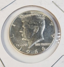 1966 Silver Kennedy  Half Dollar Uncirculated