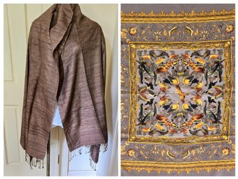 Beautiful Earth Toned Silk Scarves For Fall