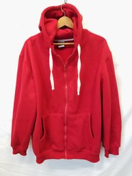 Men's Henry & William Hooded Red Full Zip Sweat Jacket Size 2XL