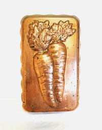 Vintage Rectangular Copper Fluted Carrot Design Mold