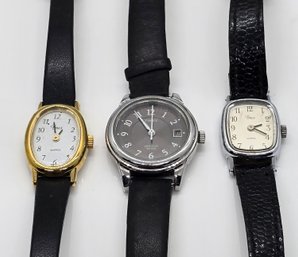 3 Timex Watches With Black Straps