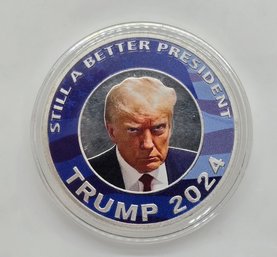 Donald Trump Mugshot Commerative Coin In Case