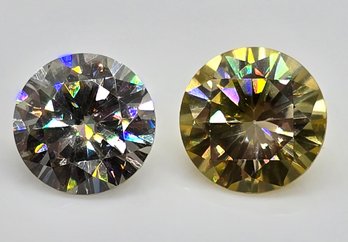 Yellow & White Moissanite