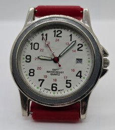 Puritan Military Watch With Red Band