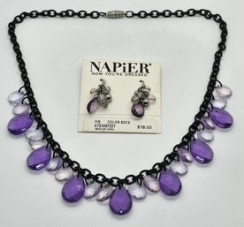 Vintage Napier Earrings & Necklace Set