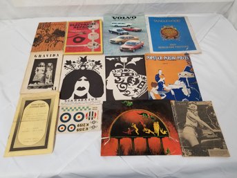 Vintage Lot Of Ephemera: Gravida, 1970 Filmore East Rock Relics Auction Book, 1969 Berkshire Festival & More