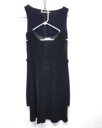 Women's Simple & Elegant Black & Navy Sheath Cocktail Dresses By Joule & LaBelle Sizes M & L