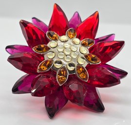 Gorgeous Swarovski Flower With Magnetic Back