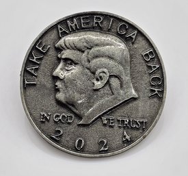 President Trump Coin Shaped Lapel Pin