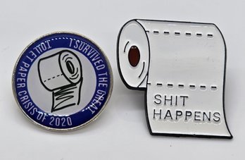 Pair Of Funny Lapel Pins