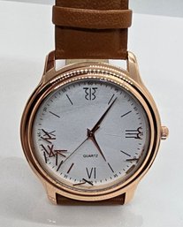 Fashion Watch With Brown Band