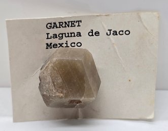 Huge Garnet From Laguna De Jaco Mexico