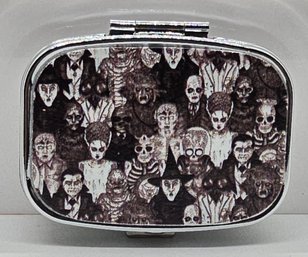 Brand New Horror Characters Pill Box With Mirror