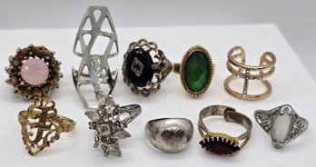 Lot Of 10 Vintage Costume Rings