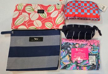 Assorted Designer Travel Vanity / Makeup Bags And NEW Lilly Pulitzer Guest Towel