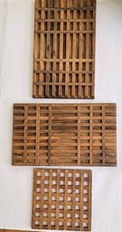 Set Of 3 Dansk Teak Wood Trivets