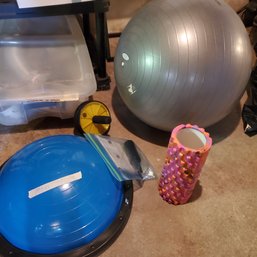 Exercise / Home Workout Equipment - Balancing Platform, Large Stability Ball & Rolling Wheel   BSMT