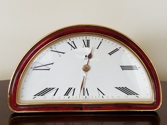 Vintage Elite Quartz Brass Back Roman Numeral Mantel Clock - Made In England