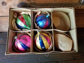 Antique Hand Blown Poland Christmas Tree Ornaments Bulbs Large