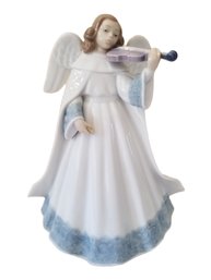 Vintage Lladro 6126 'Angelic Violinist' Porcelain Sculpture Figurine Hand Made In Spain 1993