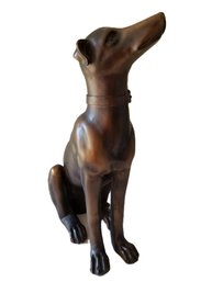 Greyhound/whippet Bronze Resin Statue