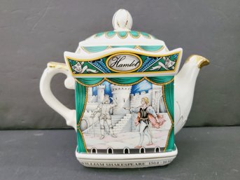 Vintage James Sadler Staffordshire England William Shakespeare Hamlet Porcelain Teapot