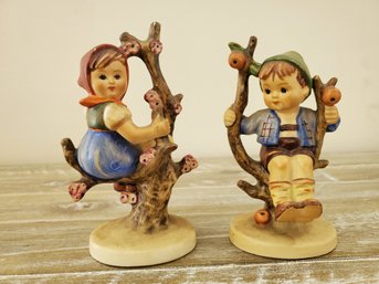 Vintage Hummel Apple Tree Boy & Apple Tree Girl Figurines