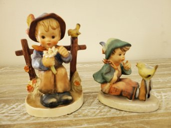 Two Vintage MJ Hummel Figurines - Singing Lesson & She Loves Me