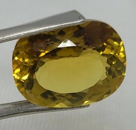 Stunning 10.35 CT Tested Citrine Gemstone ~ 15.45mm X 11.87mm X 9.07mm