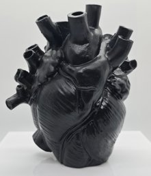 Incredible Black Heart Bud Vase Or Pen Holder