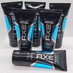 Lot Of 6 AXE Chilled Cooling Face Wash Travel Size Bottles