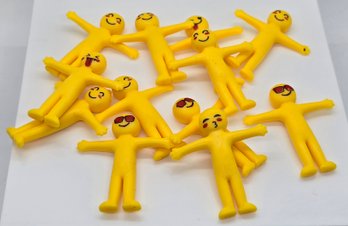 1 Dozen Mini Yellow Emoji People Figures