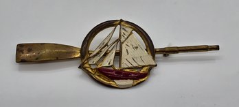 Fantastic Vintage Nautical Themed Brooch