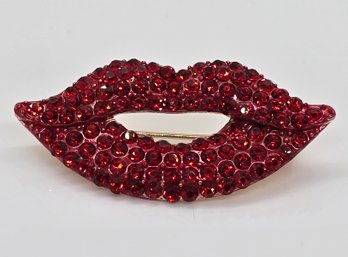 Brand New Red Lips Brooch