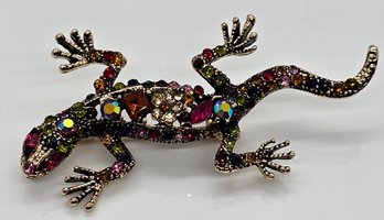 Fantastic Multi-Color Lizard Brooch