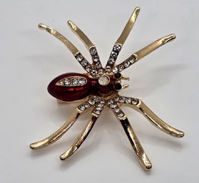 Beautiful Multi-Color Spider Brooch