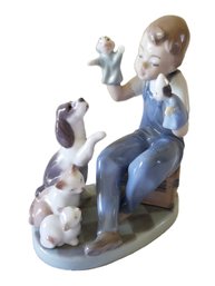 Vintage Lladro 5736 'Puppet Show' Porcelain Figurine Sculpture Hand Made In Spain 1990