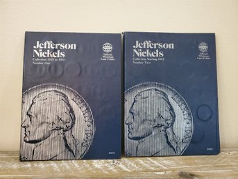 Two Vintage Whitman Jefferson Nickel Coin Folders