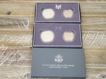 Two Sets United States Mount Rushmore Anniversary Coins